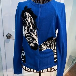 alice and olivia zebra sweater